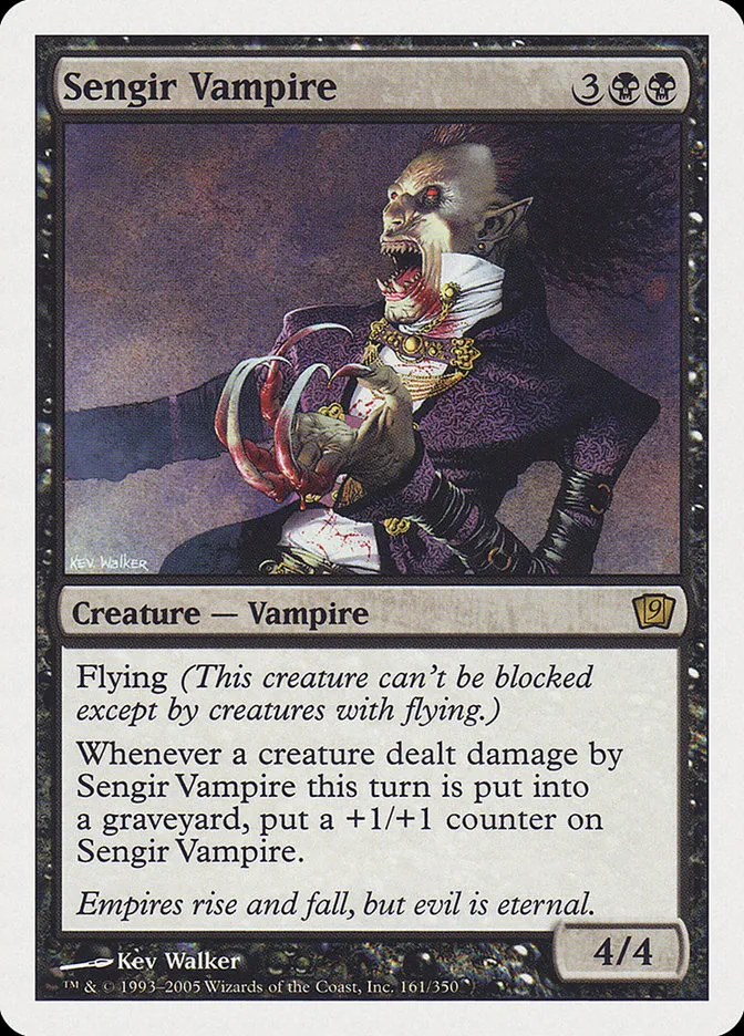 2005 Ninth Edition Sengir Vampire rare #161 rare card image