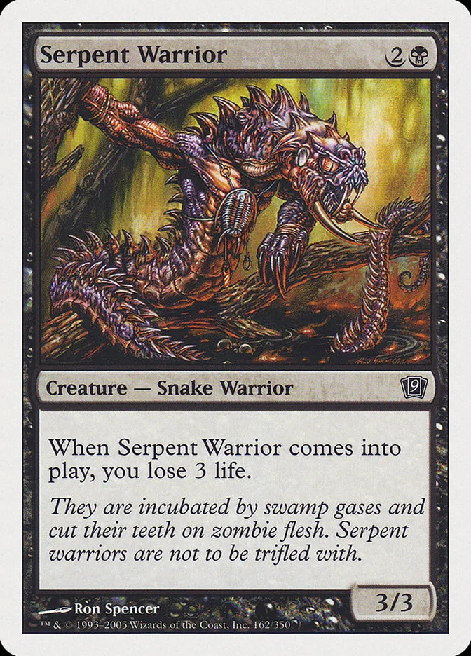 2005 Ninth Edition Serpent Warrior common #162 common card image