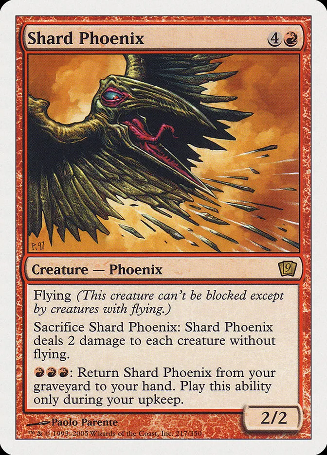 2005 Ninth Edition Shard Phoenix #217 rare card image