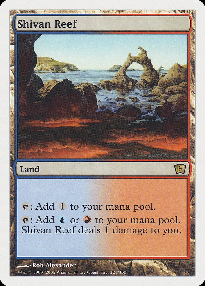 2005 Ninth Edition Shivan Reef #324 rare card image