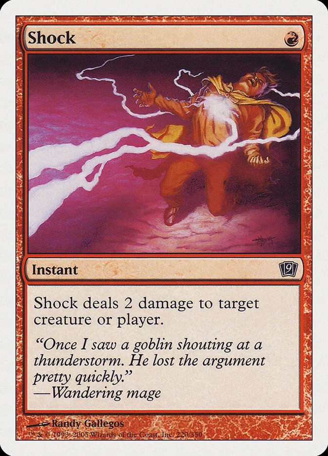 2005 Ninth Edition Shock common #220 common card image