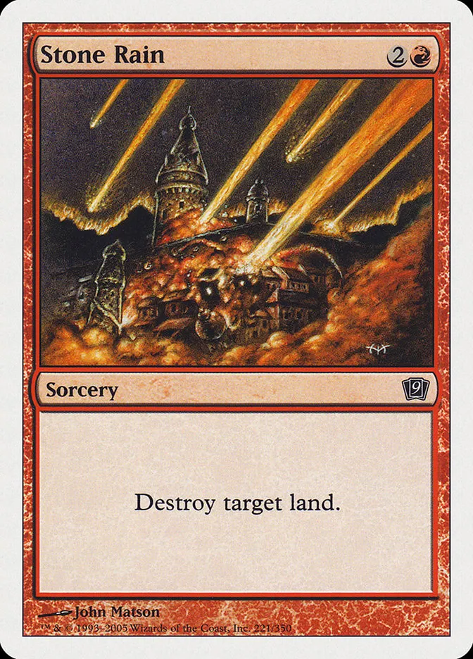 2005 Ninth Edition Stone Rain common #221 common card image