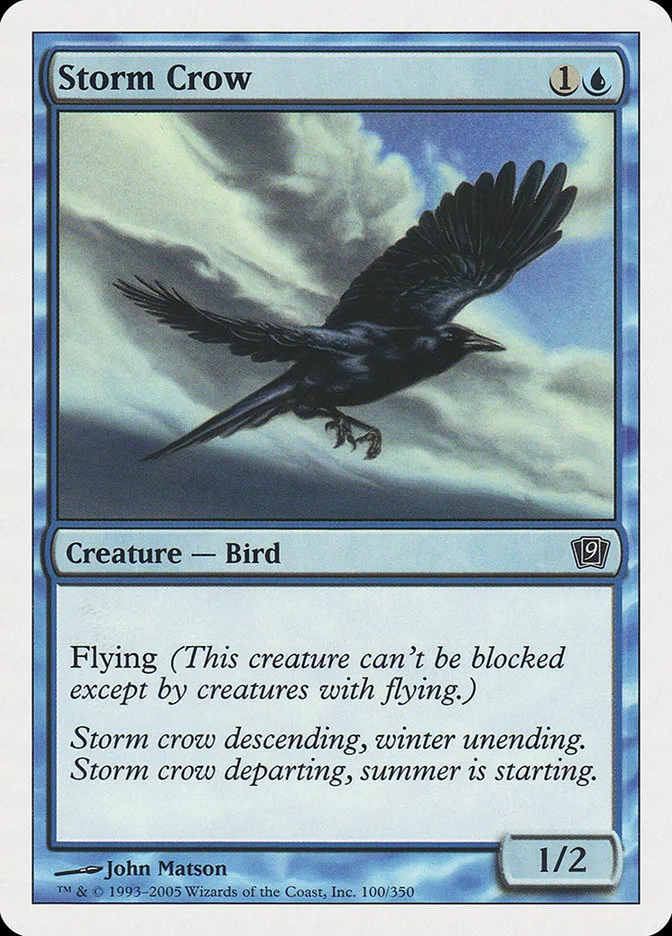 2005 Ninth Edition Storm Crow common #100 common card image