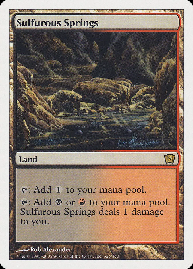 2005 Ninth Edition Sulfurous Springs #325 rare card image