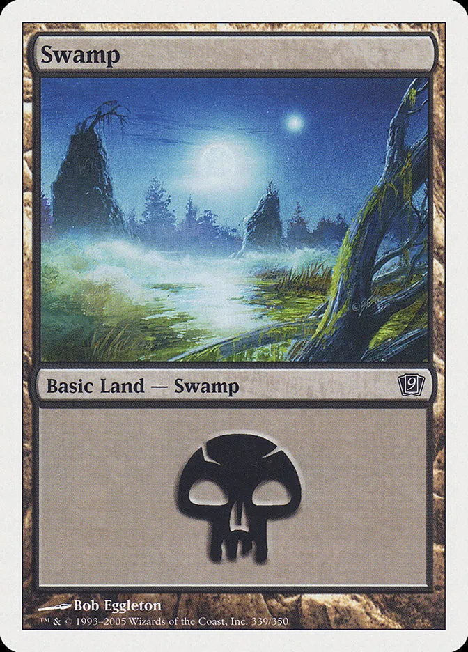 2005 Ninth Edition Swamp common #339 common card image