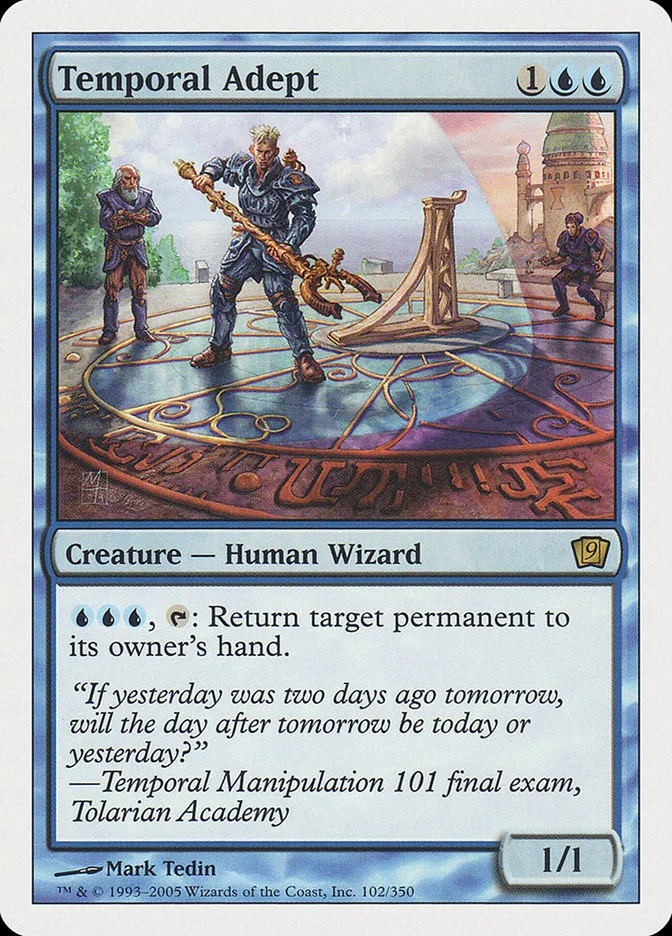 2005 Ninth Edition Temporal Adept rare #102 rare card image