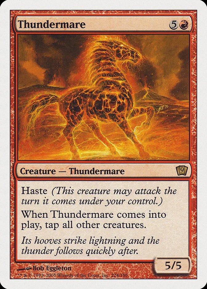 2005 Ninth Edition Thundermare rare #224 rare card image