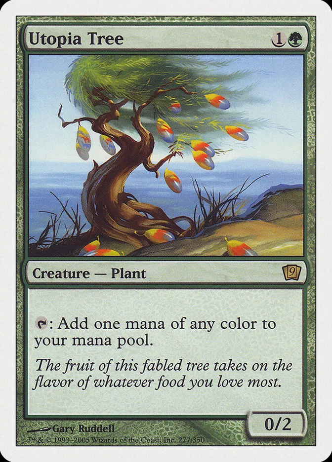2005 Ninth Edition Utopia Tree rare #277 rare card image