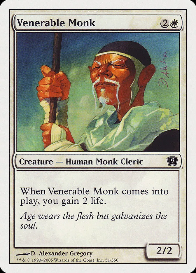 2005 Ninth Edition Venerable Monk common #51 common card image