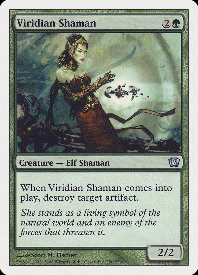 2005 Ninth Edition Viridian Shaman #280 uncommon card image
