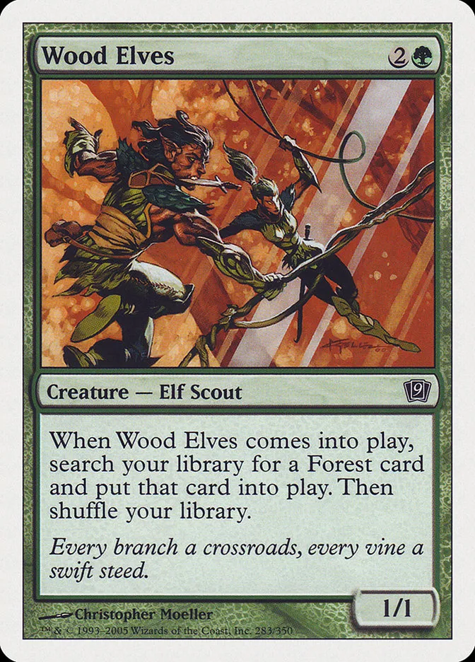 2005 Ninth Edition Wood Elves #283 common card image
