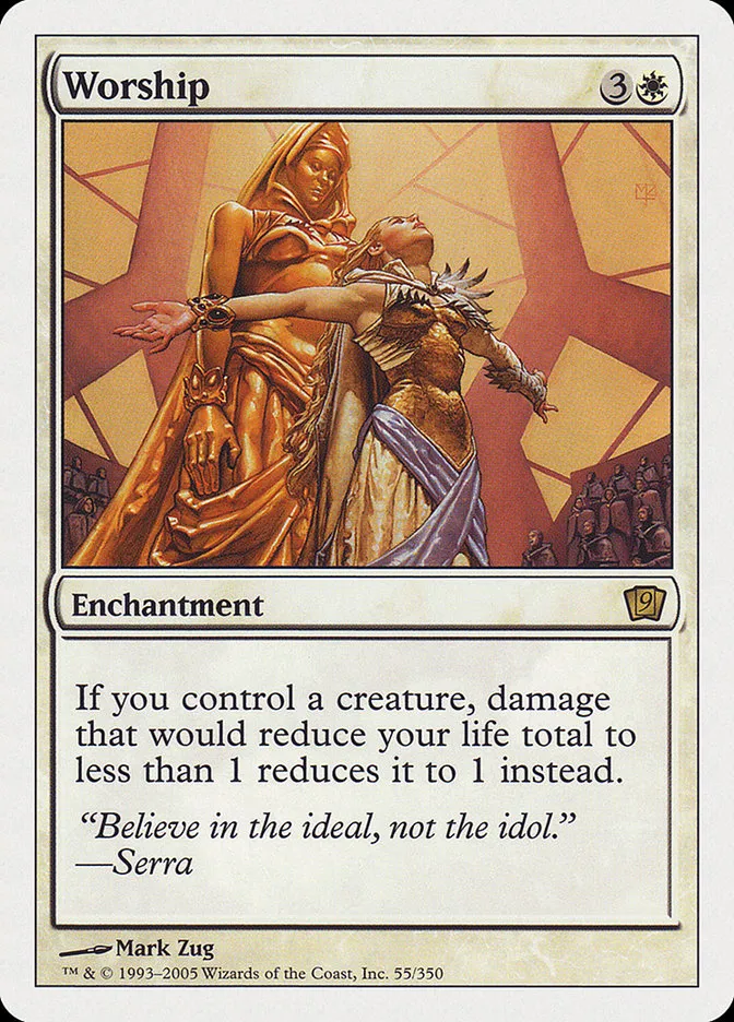 2005 Ninth Edition Worship #55 rare card image