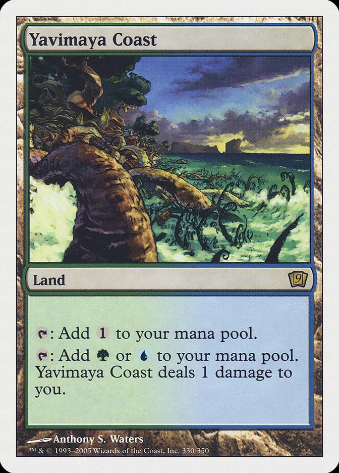 2005 Ninth Edition Yavimaya Coast #330 rare card image
