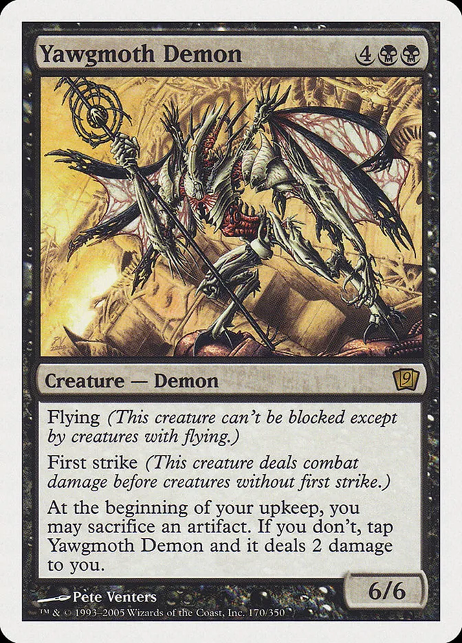 2005 Ninth Edition Yawgmoth Demon #170 rare card image