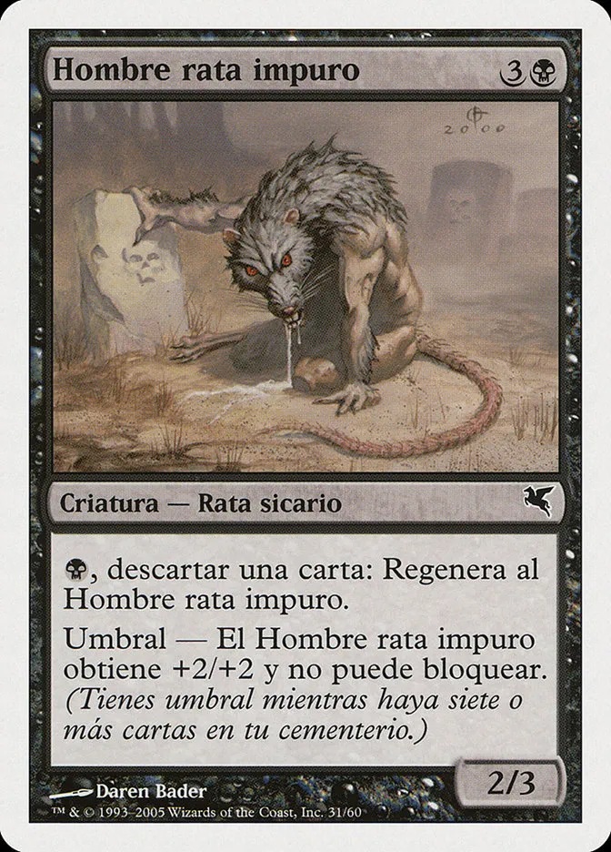 2005 Salvat 2005 Dirty Wererat #A31 common card image