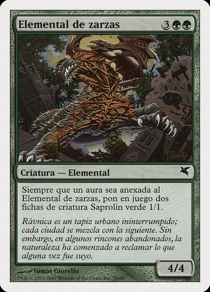 2005 Salvat 2005 Bramble Elemental common #J29 common card image