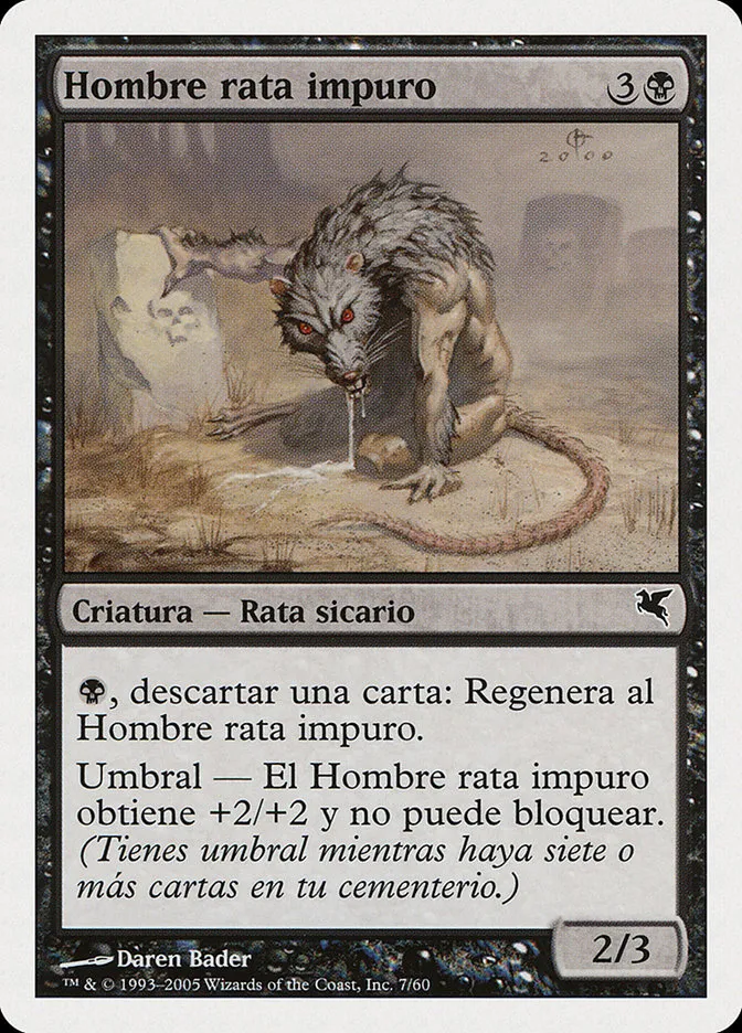 2005 Salvat 2005 Dirty Wererat common #A7 common card image