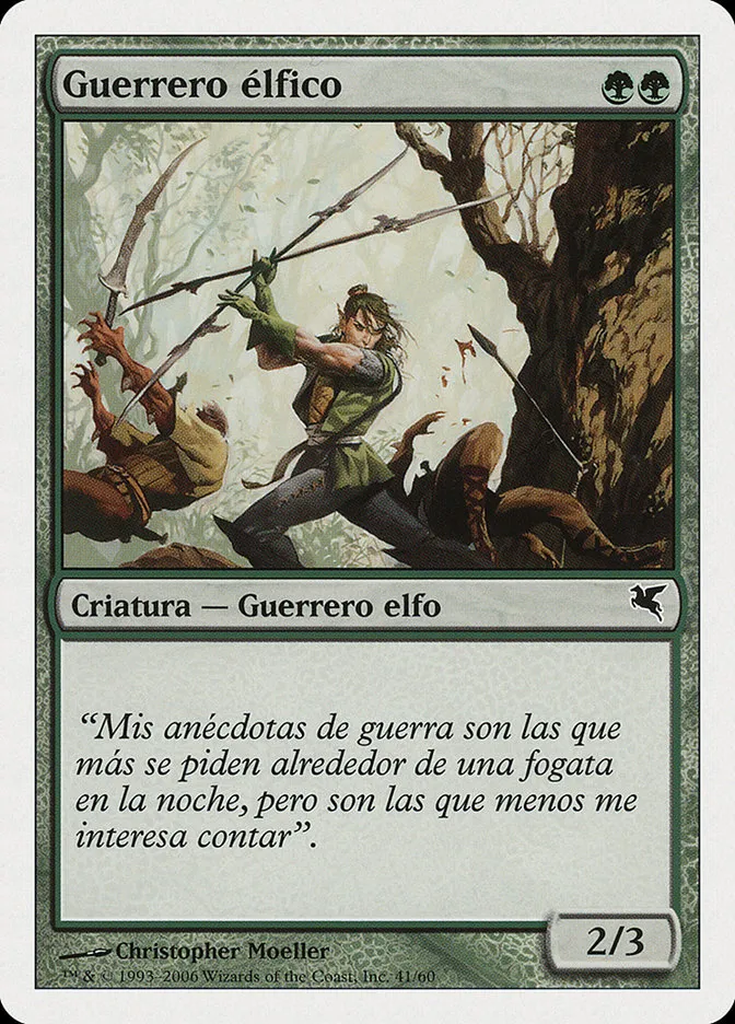 2005 Salvat 2005 Elvish Warrior common #B41 common card image