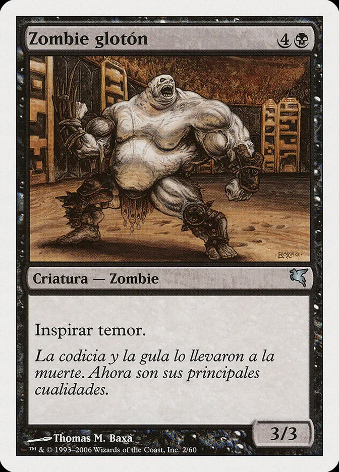 2005 Salvat 2005 Gluttonous Zombie uncommon #F2 uncommon card image