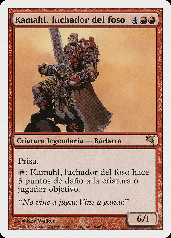 2005 Salvat 2005 Kamahl, Pit Fighter #I1 rare card image