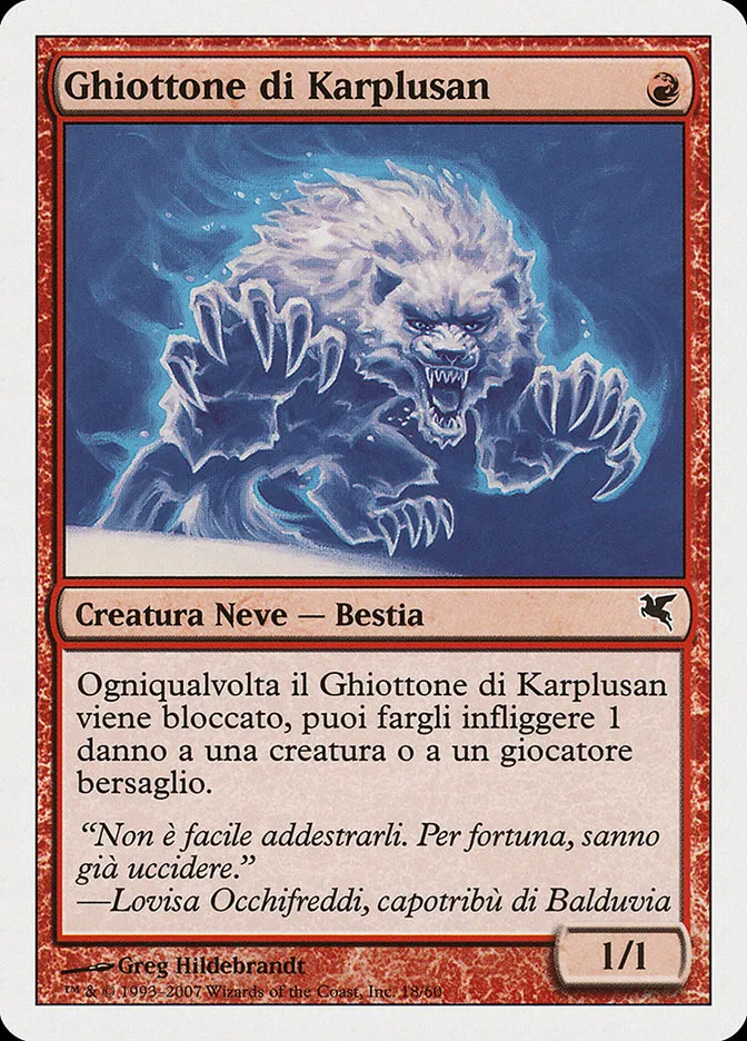 2005 Salvat 2005 Karplusan Wolverine #K18 common card image