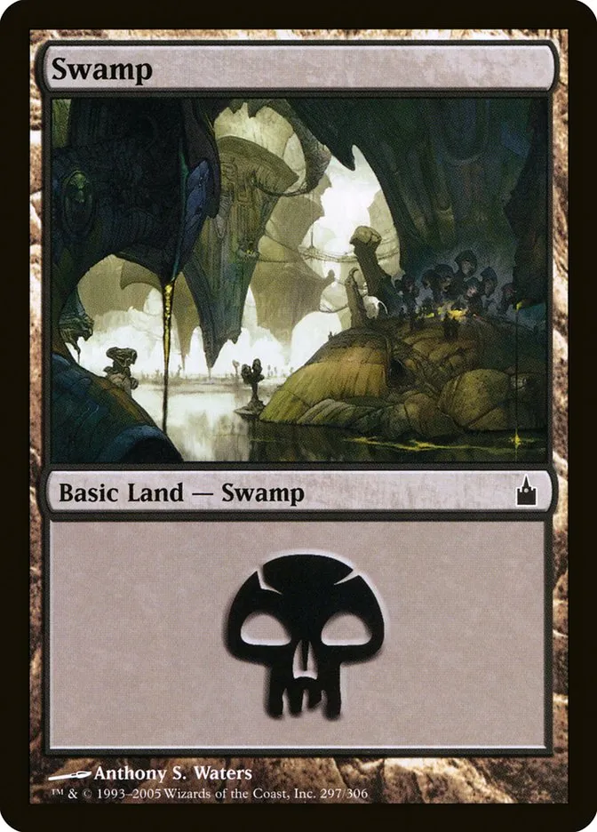 2005 Ravnica: City of Guilds Swamp #297 common card image