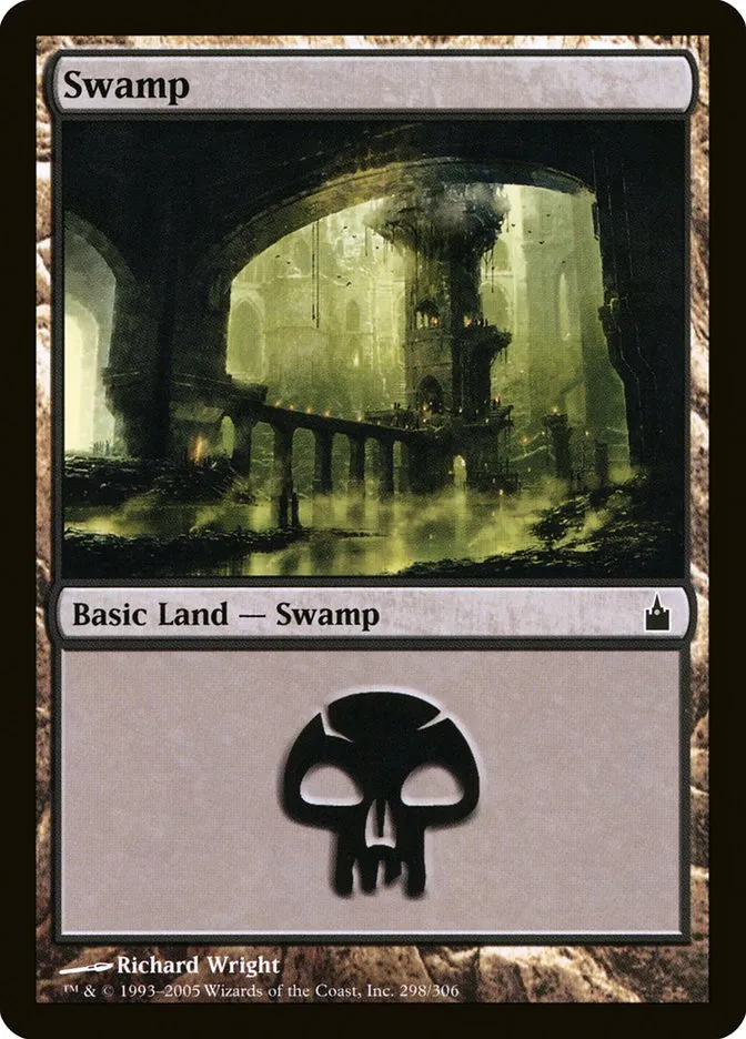 2005 Ravnica: City of Guilds Swamp #298 common card image