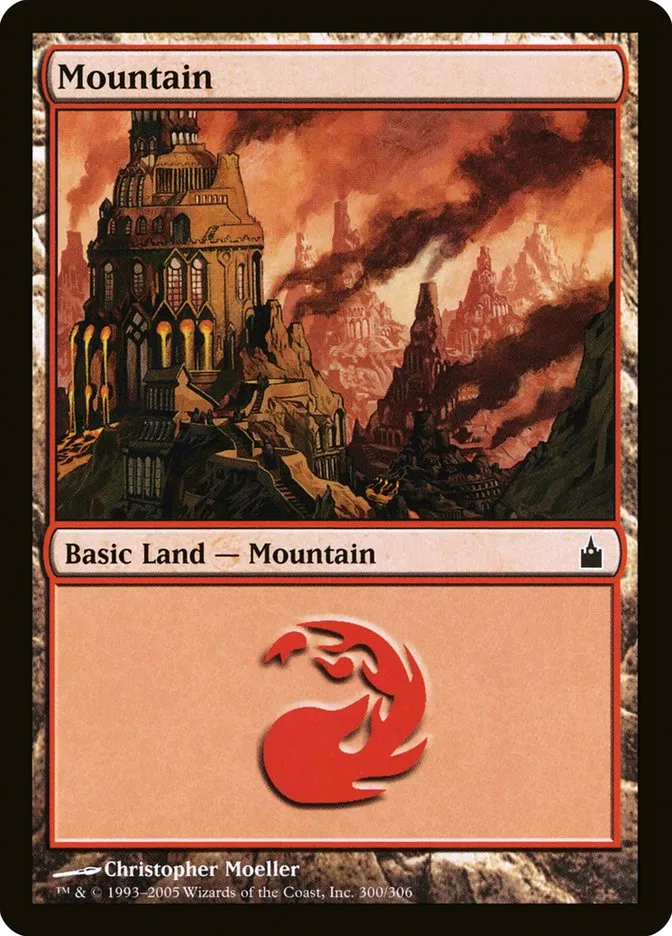 2005 Ravnica: City of Guilds Mountain #300 common card image