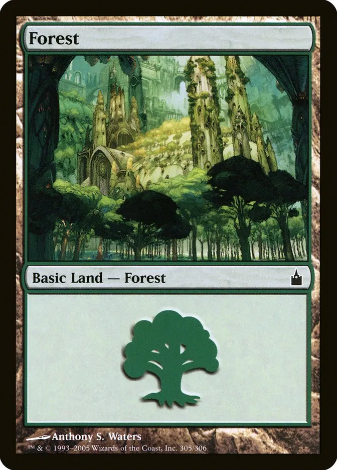 2005 Ravnica: City of Guilds Forest #305 common card image