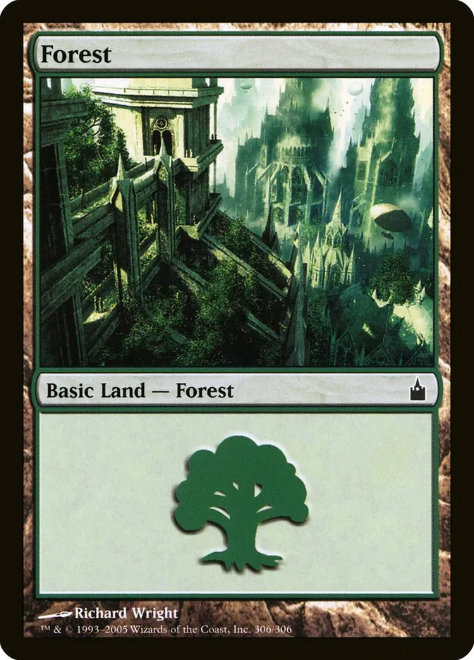 2005 Ravnica: City of Guilds Forest #306 common card image