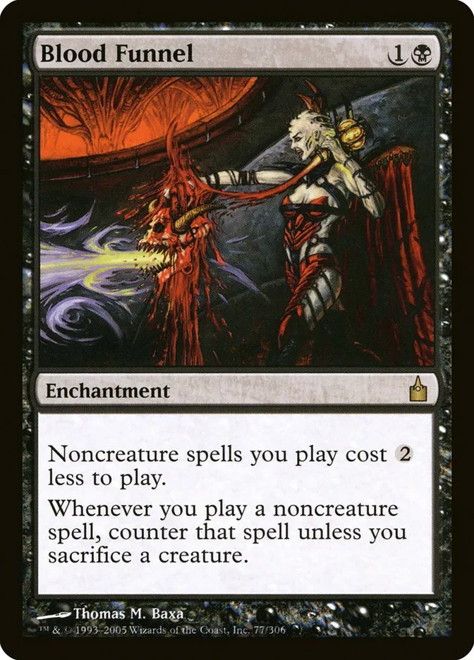 2005 Ravnica: City of Guilds Blood Funnel rare #77 rare card image
