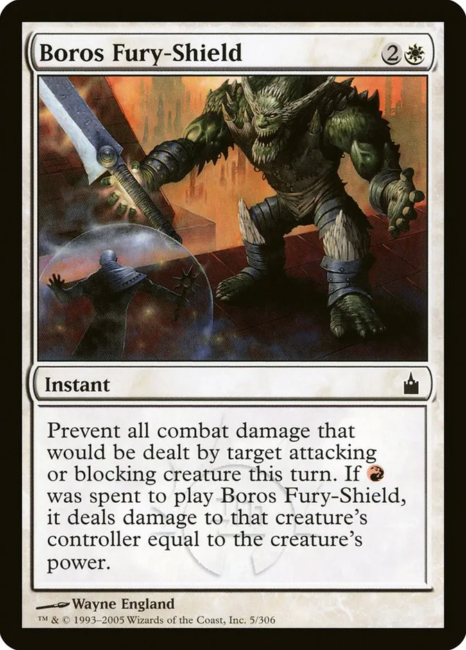 2005 Ravnica: City of Guilds Boros Fury-Shield common #5 common card image