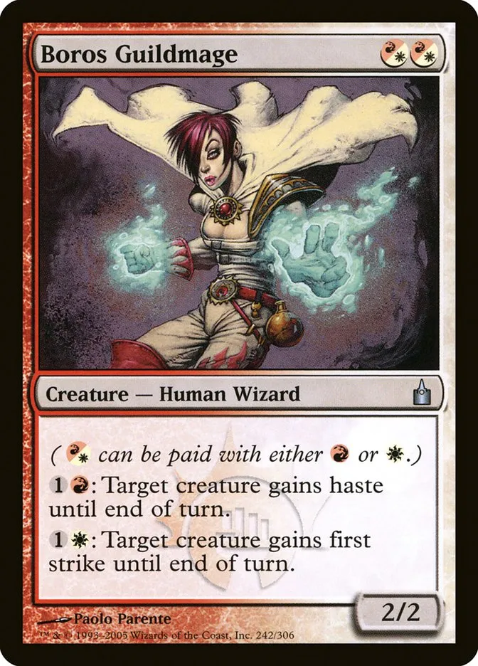 2005 Ravnica: City of Guilds Boros Guildmage #242 uncommon card image