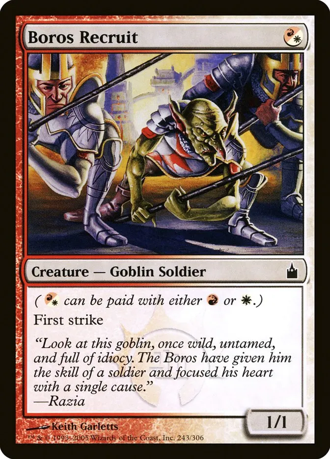 2005 Ravnica: City of Guilds Boros Recruit #243 common card image
