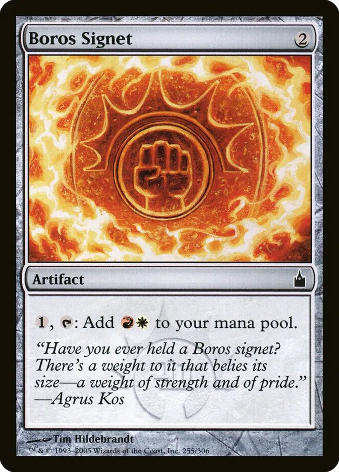 2005 Ravnica: City of Guilds Boros Signet #255 common card image