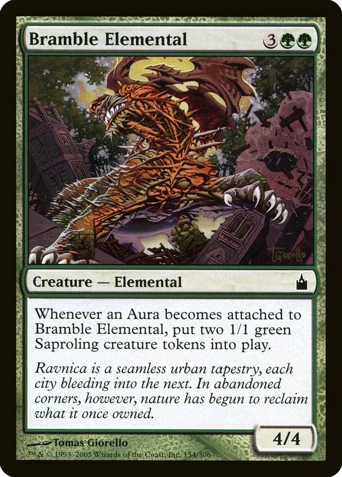 2005 Ravnica: City of Guilds Bramble Elemental #154 common card image