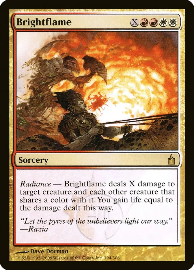 2005 Ravnica: City of Guilds Brightflame #194 rare card image