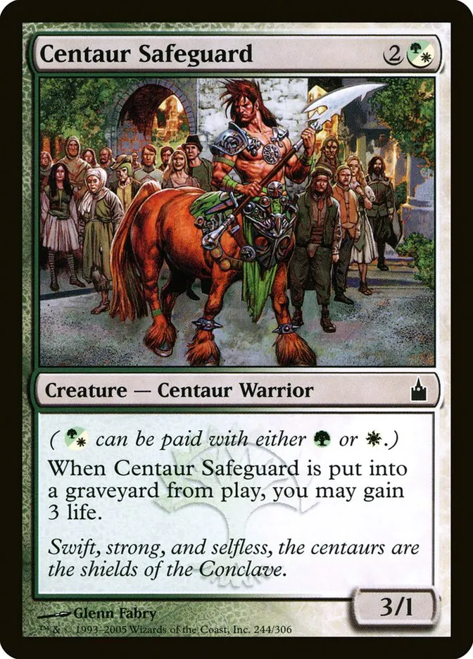2005 Ravnica: City of Guilds Centaur Safeguard #244 common card image