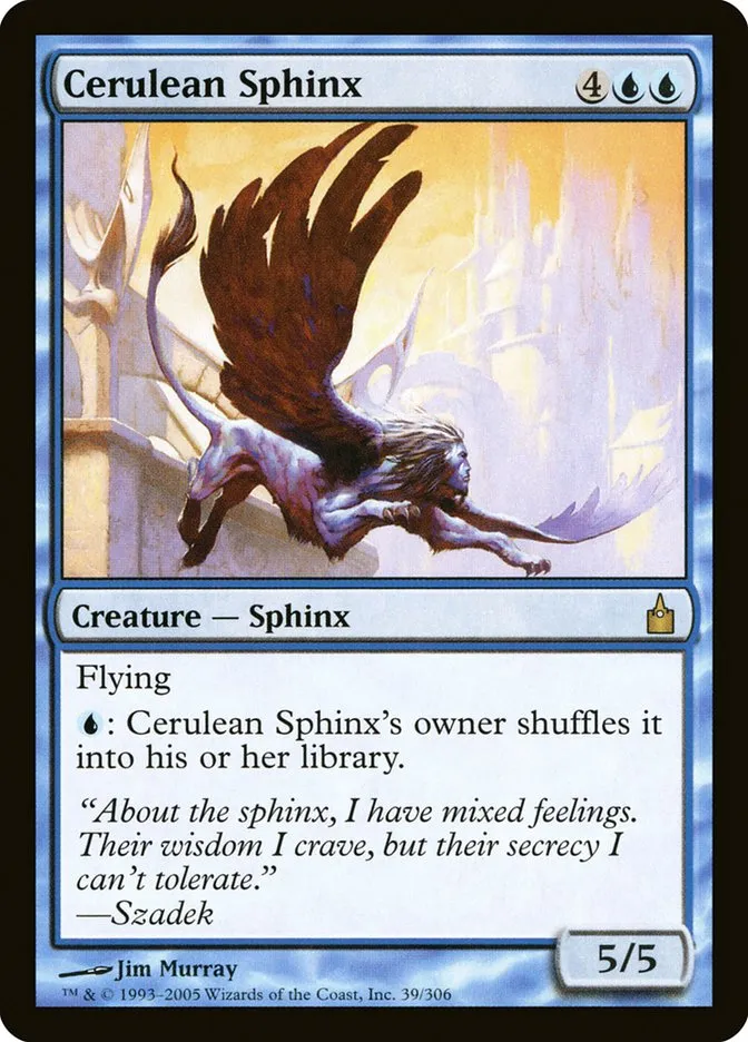 2005 Ravnica: City of Guilds Cerulean Sphinx rare #39 rare card image