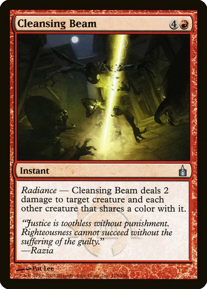 2005 Ravnica: City of Guilds Cleansing Beam #118 uncommon card image