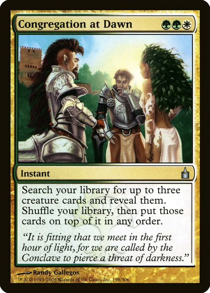 2005 Ravnica: City of Guilds Congregation at Dawn #198 uncommon card image
