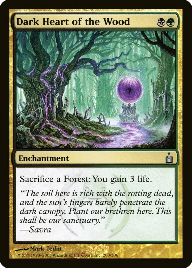 2005 Ravnica: City of Guilds Dark Heart of the Wood #200 uncommon card image