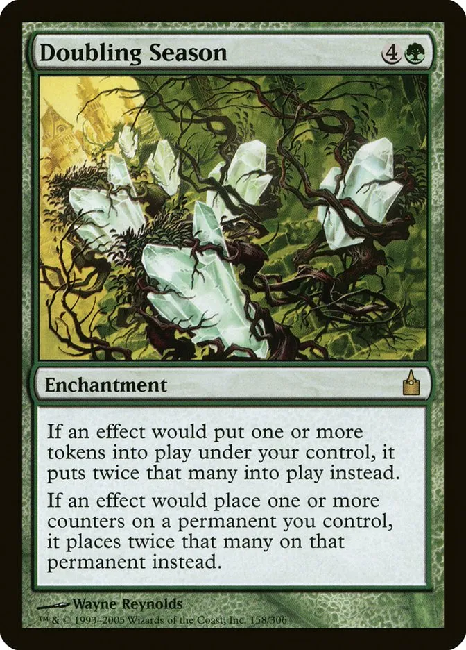 2005 Ravnica: City of Guilds Doubling Season rare #158 rare card image