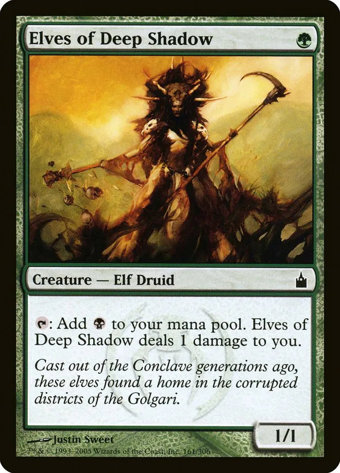 2005 Ravnica: City of Guilds Elves of Deep Shadow #161 common card image