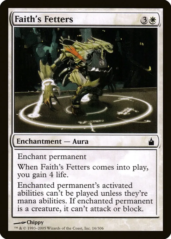 2005 Ravnica: City of Guilds Faith's Fetters common #16 common card image