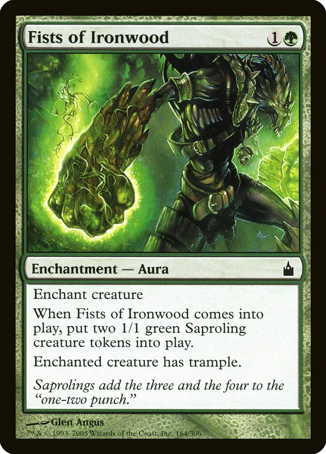 2005 Ravnica: City of Guilds Fists of Ironwood #164 common card image