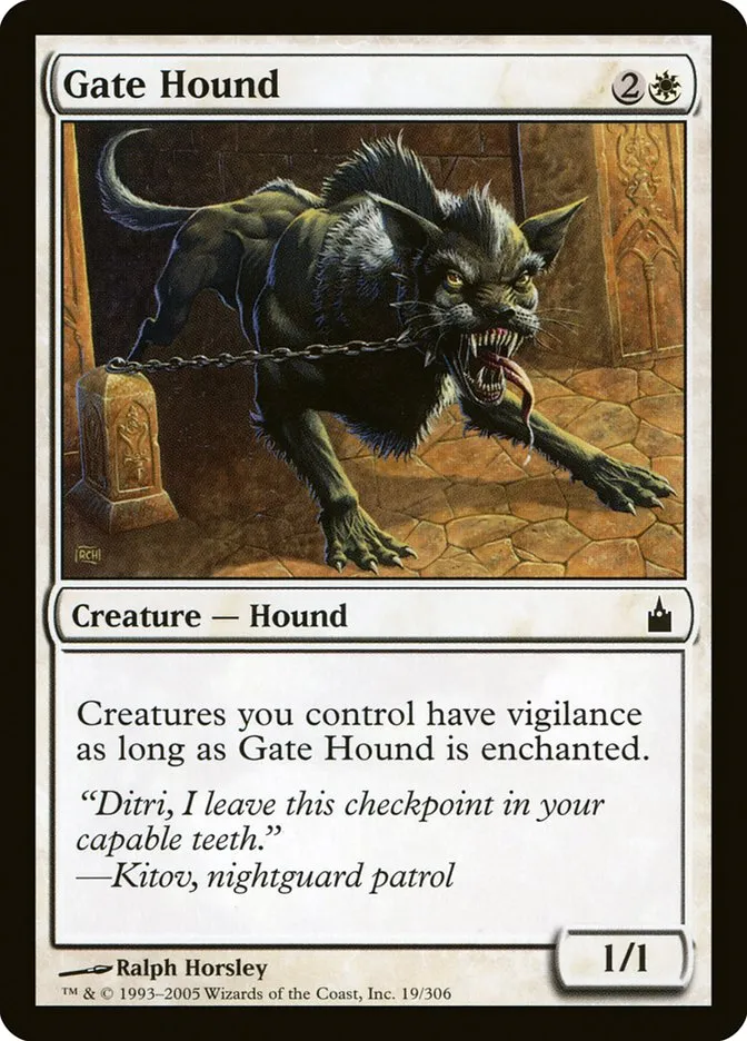 2005 Ravnica: City of Guilds Gate Hound common #19 common card image