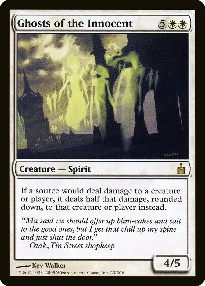 2005 Ravnica: City of Guilds Ghosts of the Innocent rare #20 rare card image