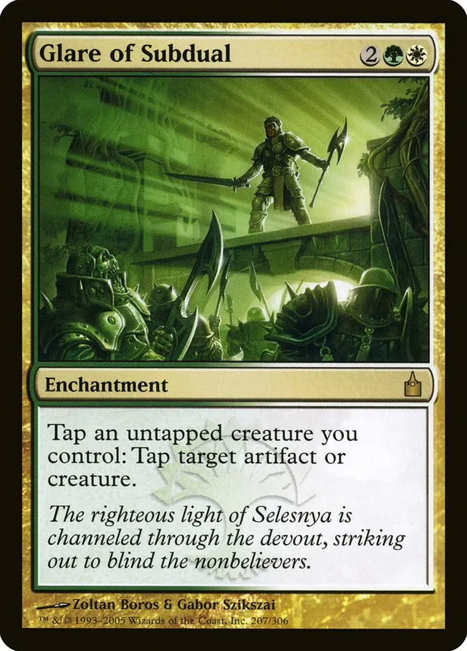 2005 Ravnica: City of Guilds Glare of Subdual #207 rare card image