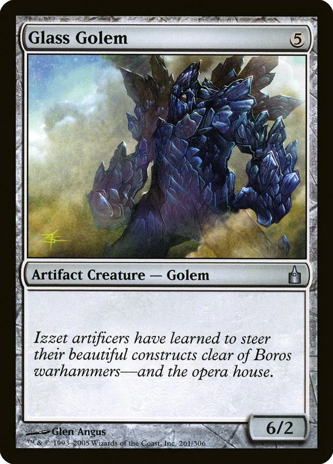 2005 Ravnica: City of Guilds Glass Golem #261 uncommon card image